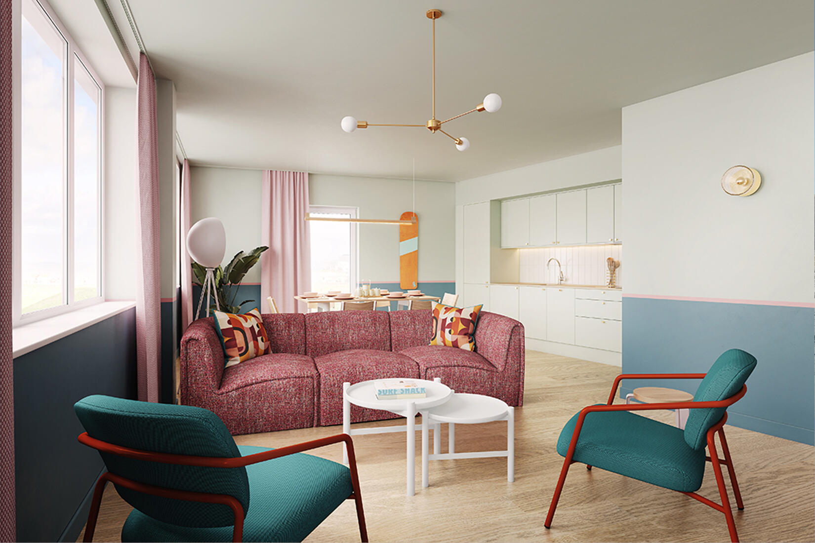 Artist impression of a SeaSpace 3-bed apartment