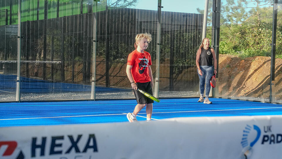 Junior padel coaching with Toby Bawden