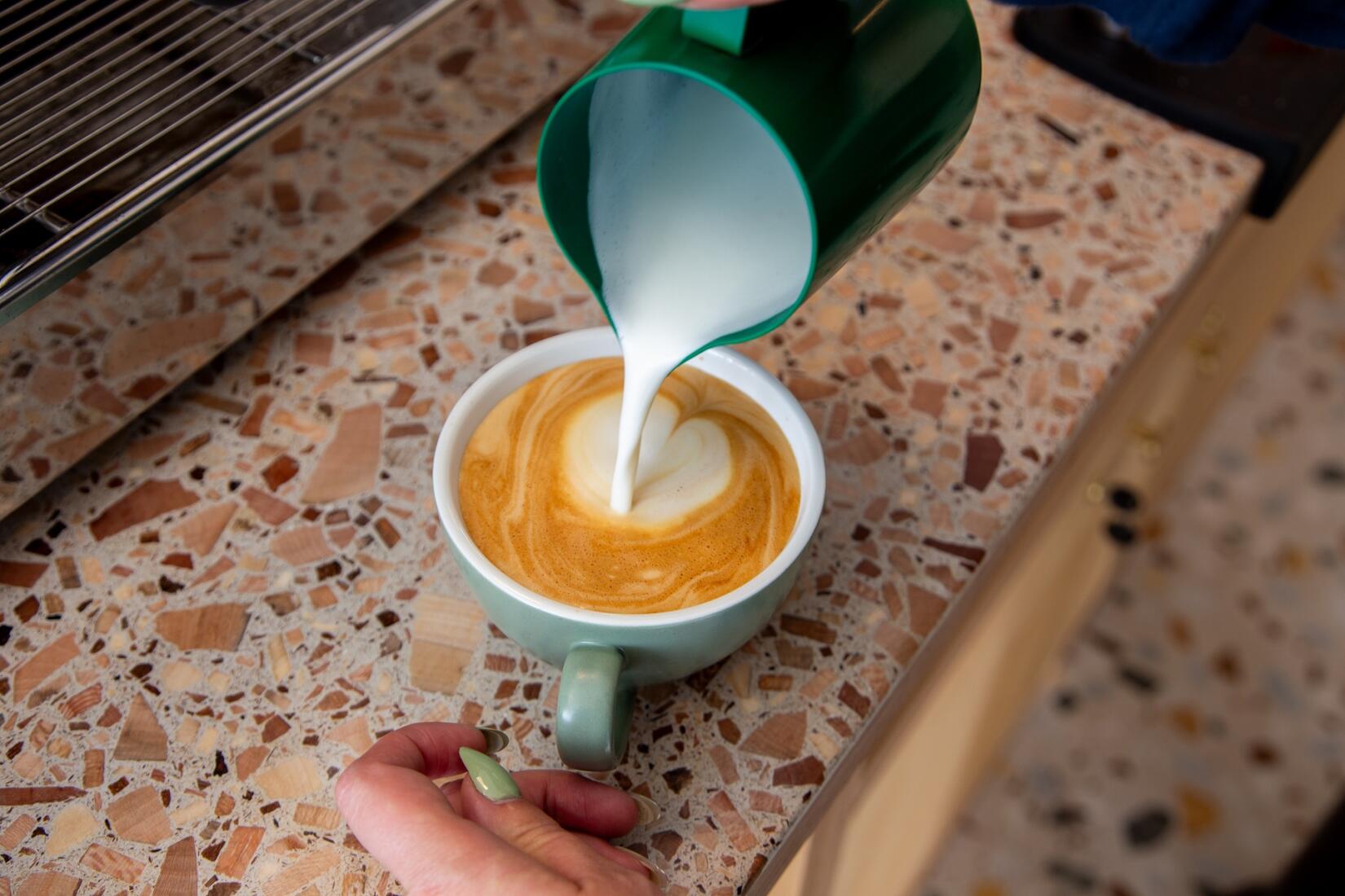Coffee being made at SeaSpace Cafe