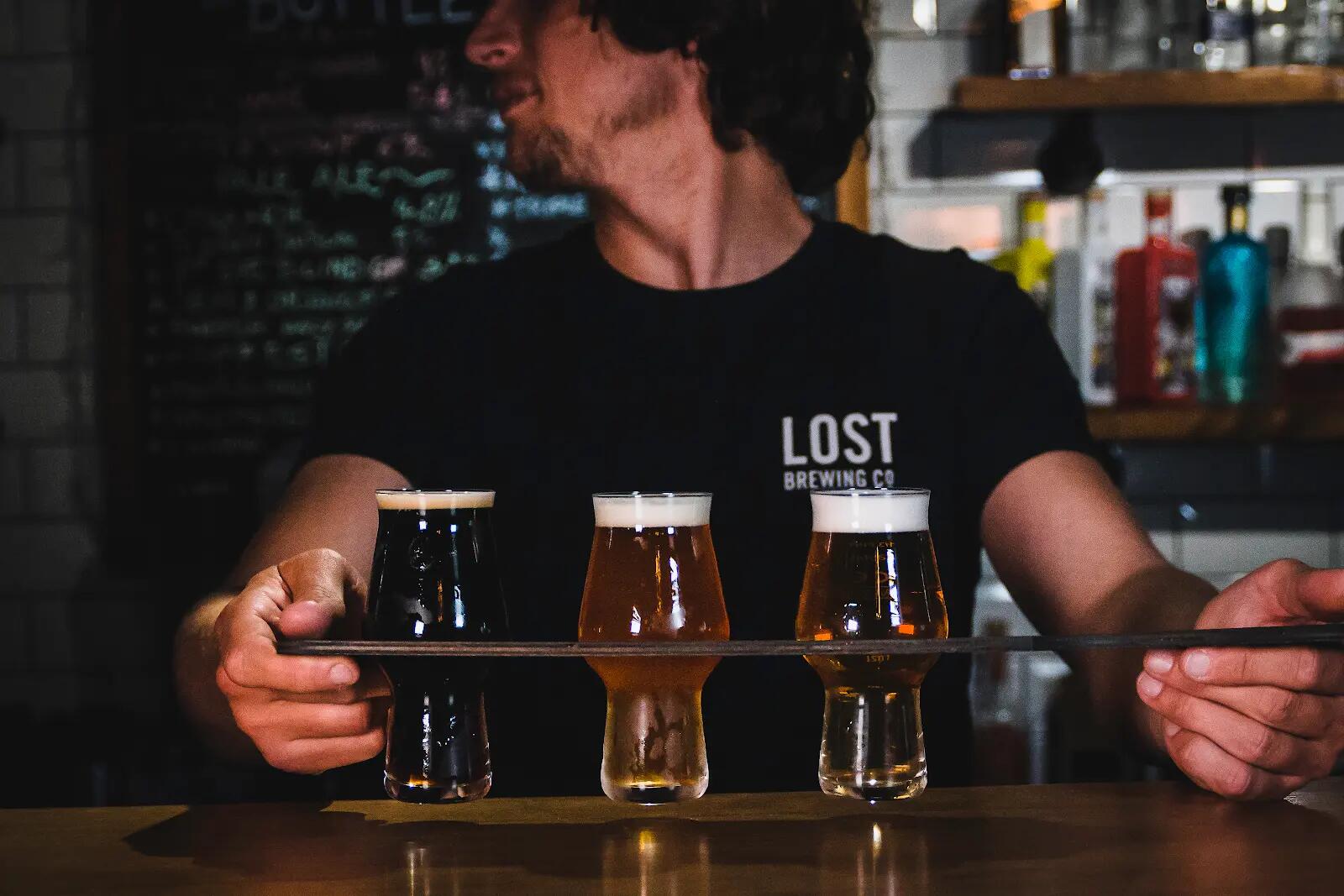 Lost brewing co. beer