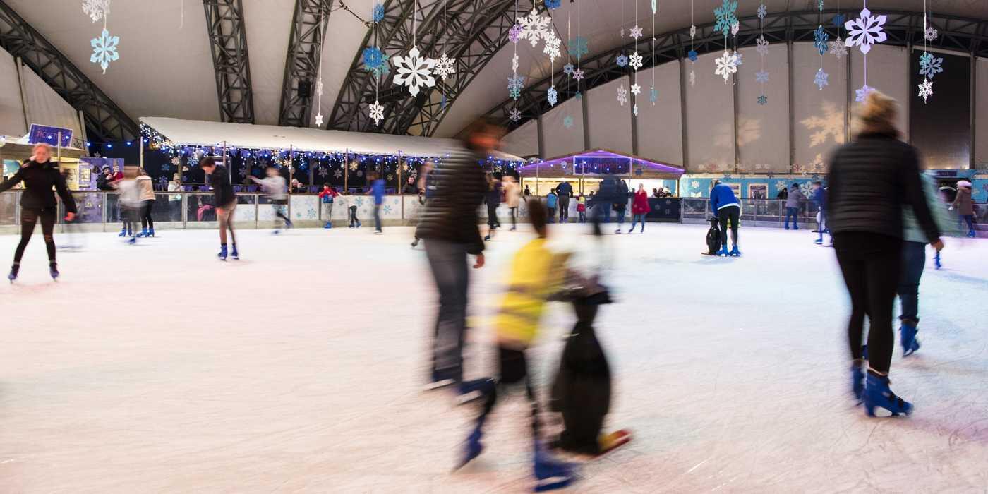 Ice skating at The Eden Project