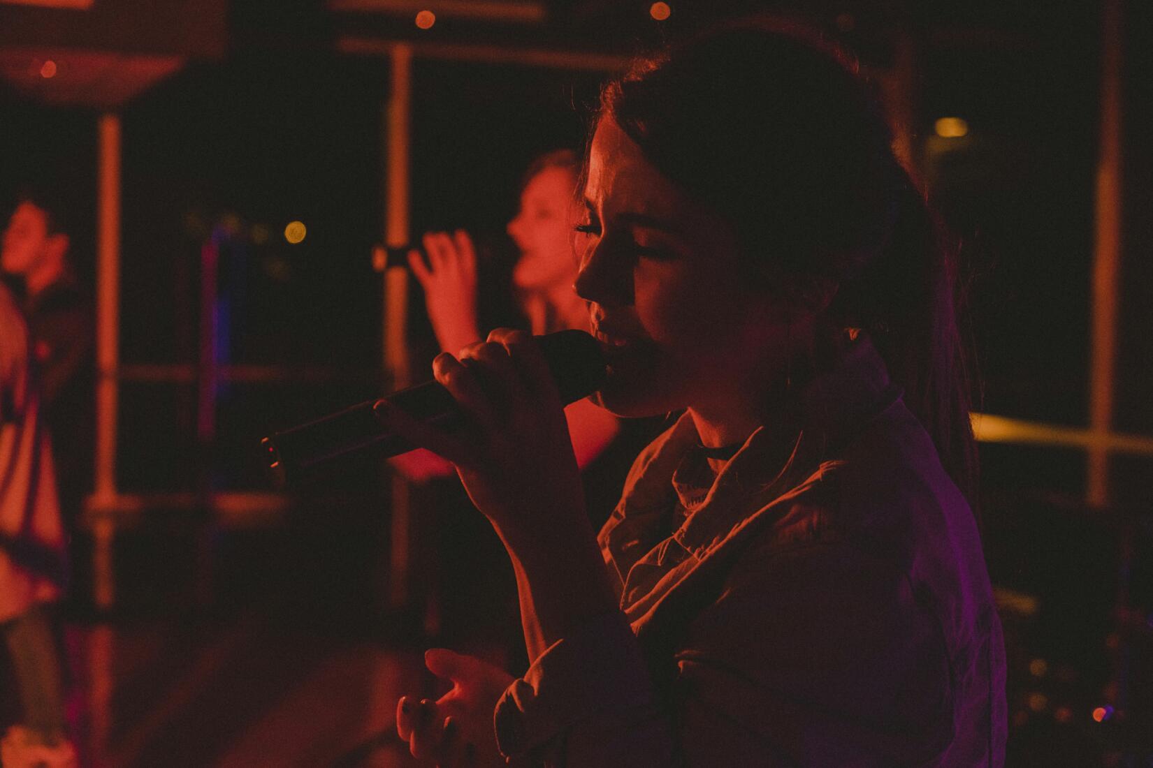 Band playing in a bar