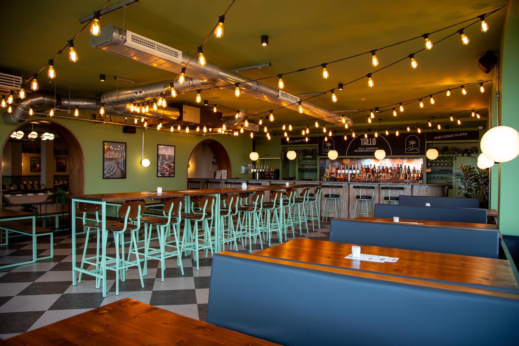 TALLO at SeaSpace in Newquay bar and seating area
