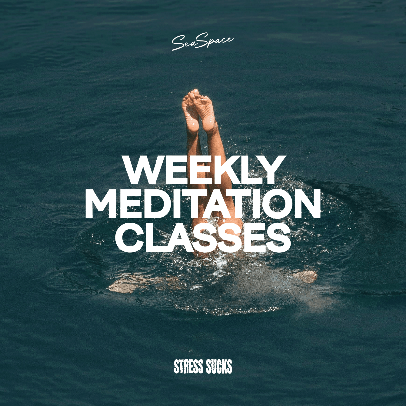 Weekly meditation class poster