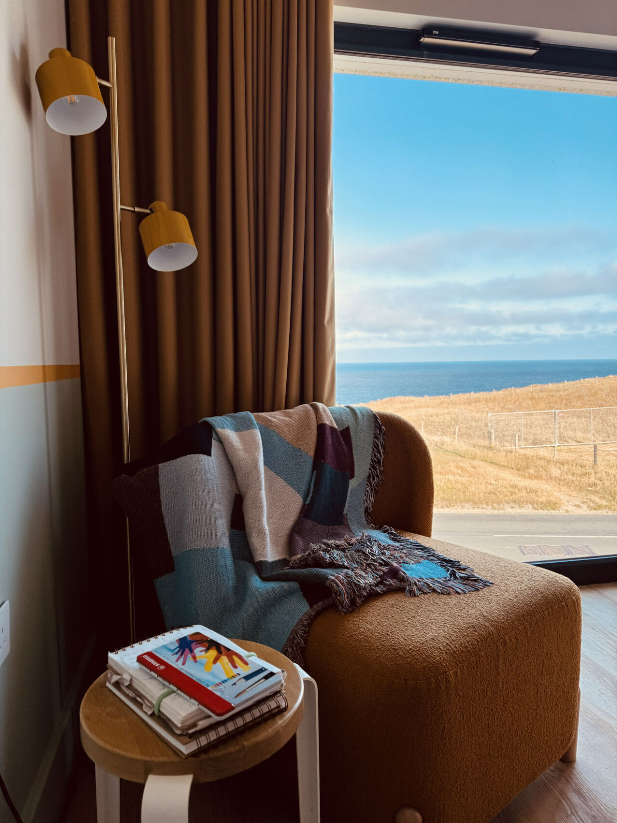 seat in the studio with ocean view